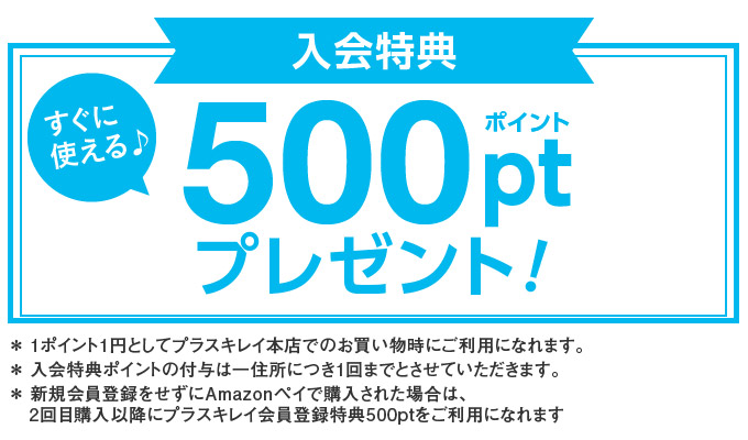 入会特典500ptプレゼント