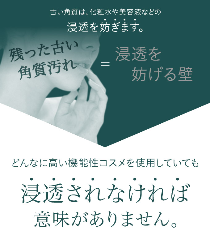 古い角質=浸透を妨げる壁
