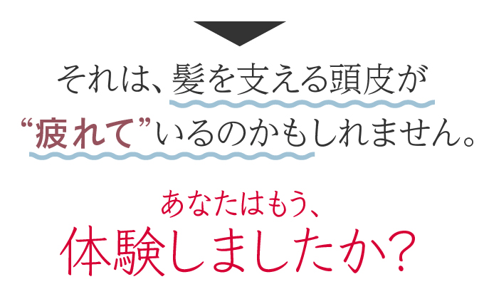 髪を支えている頭皮が疲れているのかも